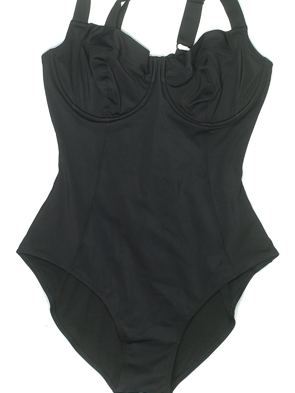 TA3 • D/DD • XL Classic Black Underwire One-Piece Swimsuit with Corset Back